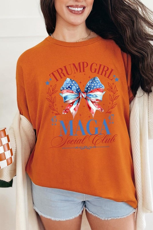 Trump Girl Maga Graphic Plus Heavy Cotton Tee