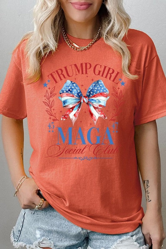 Trump Girl Maga Graphic Plus Heavy Cotton Tee