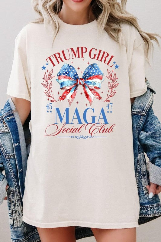 Trump Girl Maga Graphic Plus Heavy Cotton Tee