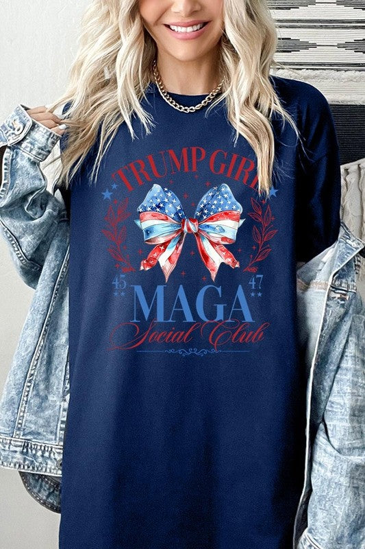 Trump Girl Maga Graphic Plus Heavy Cotton Tee