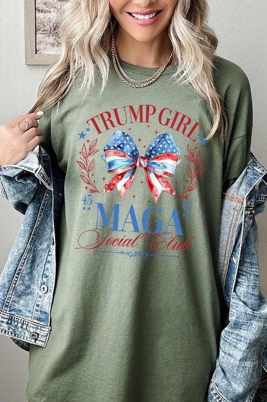 Trump Girl Maga Graphic Plus Heavy Cotton Tee