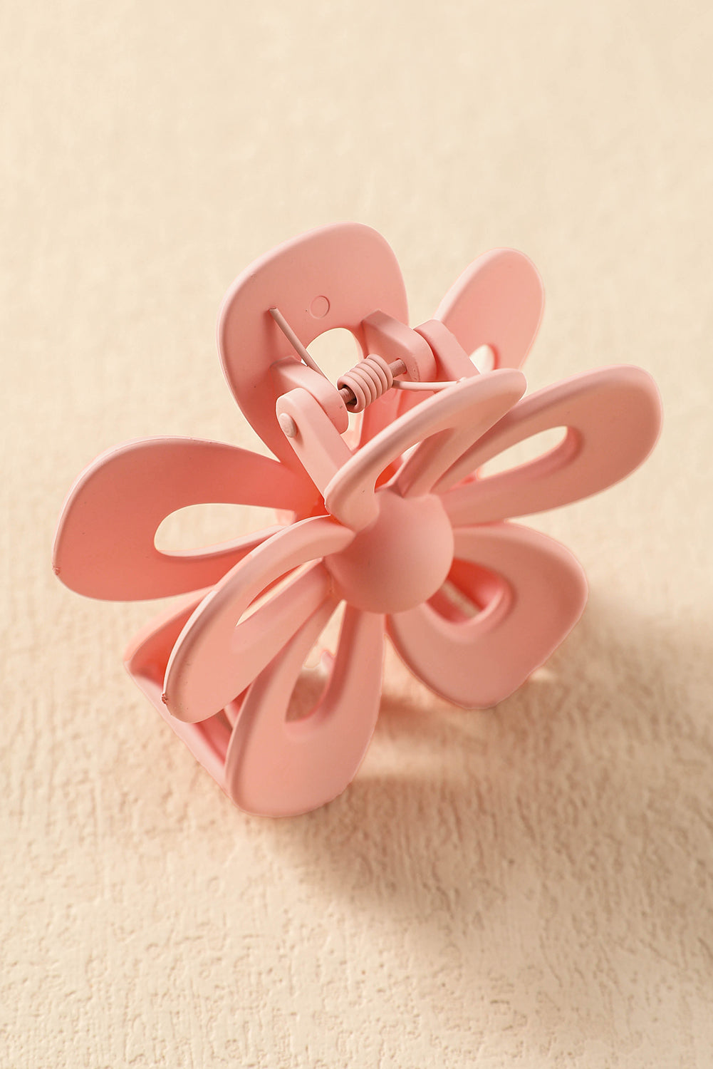 Beige Sweet Hollowed Flower Shape Claw Clip