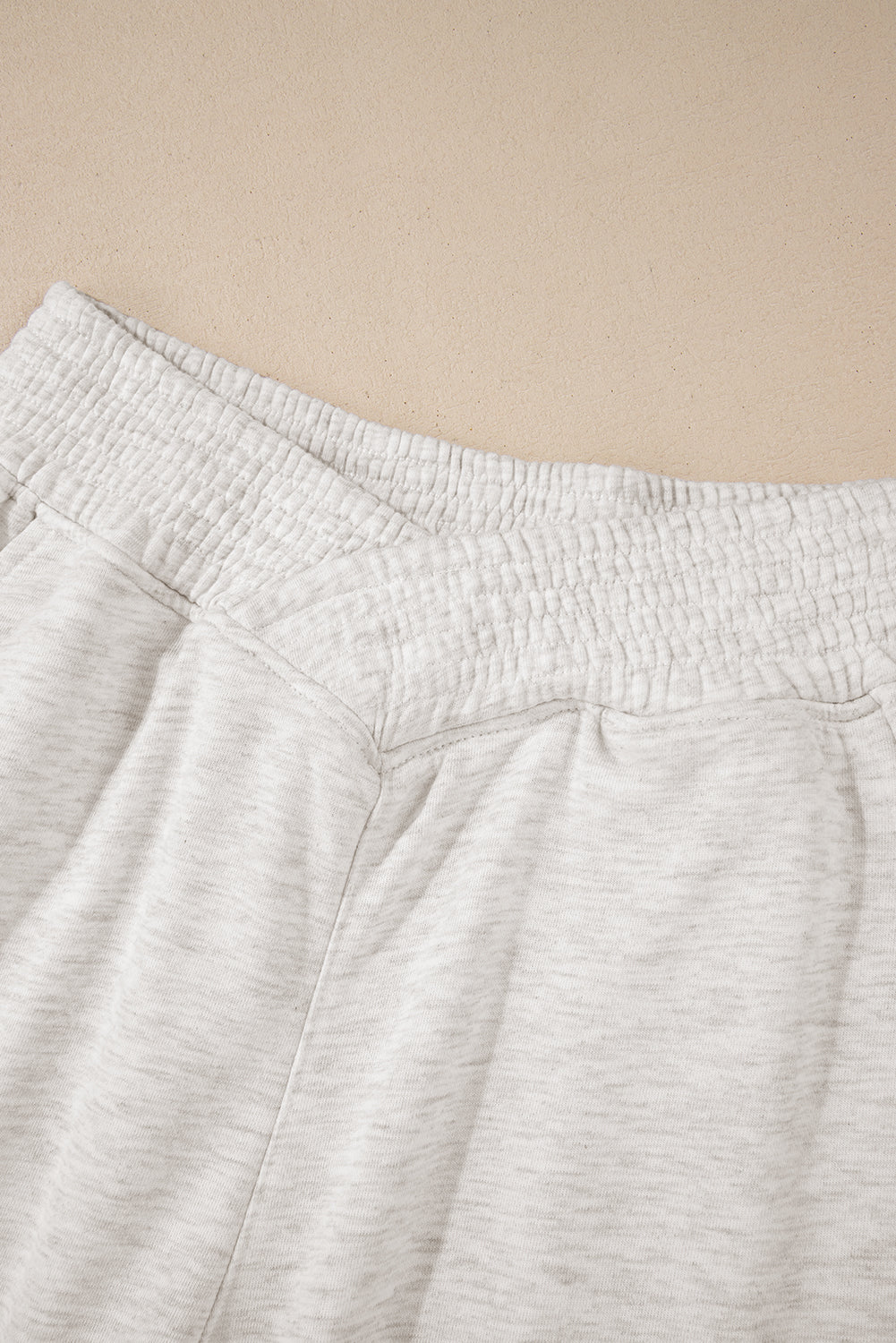 Light Grey Cross-Waist Wide Leg Lounge Pants