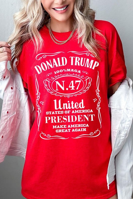 Donald Trump USA President Plus Heavy Cotton Tee