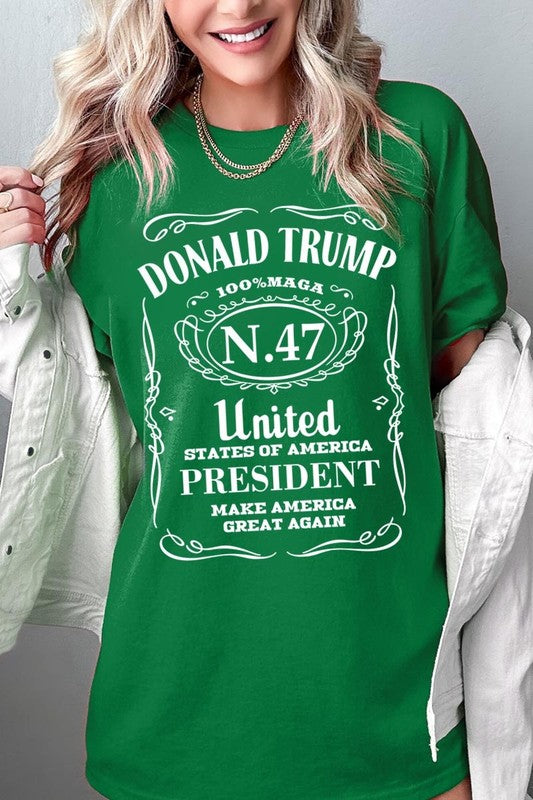 Donald Trump USA President Plus Heavy Cotton Tee