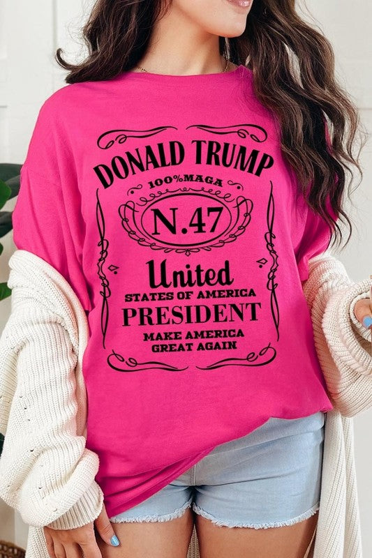 Donald Trump USA President Plus Heavy Cotton Tee