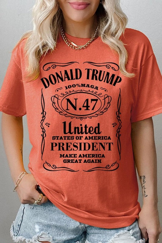 Donald Trump USA President Plus Heavy Cotton Tee