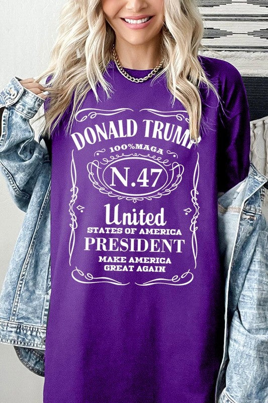 Donald Trump USA President Plus Heavy Cotton Tee