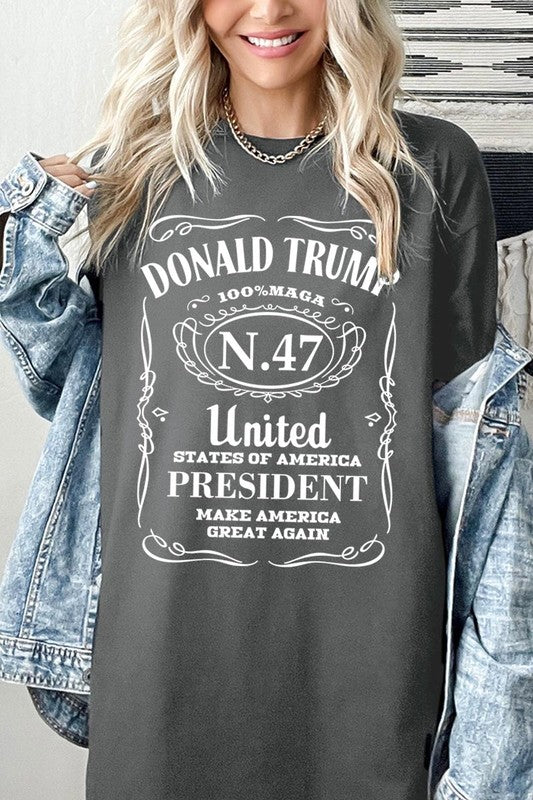 Donald Trump USA President Plus Heavy Cotton Tee