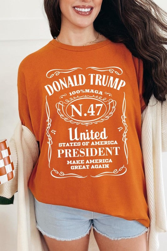 Donald Trump USA President Plus Heavy Cotton Tee