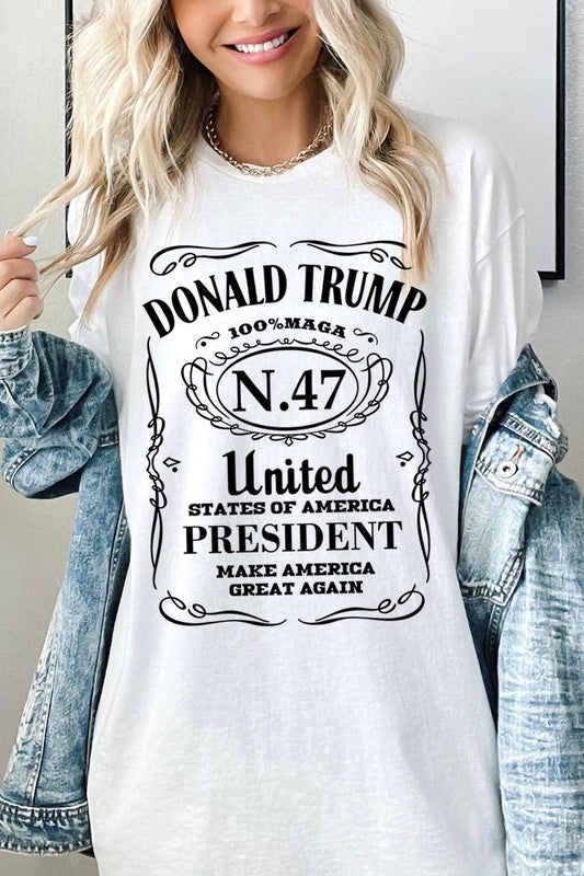 Donald Trump USA President Plus Heavy Cotton Tee