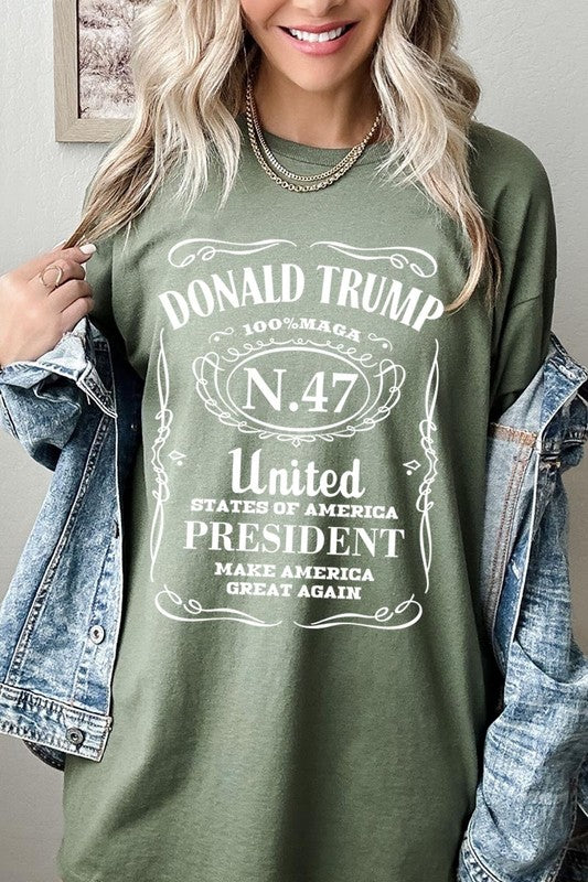 Donald Trump USA President Plus Heavy Cotton Tee