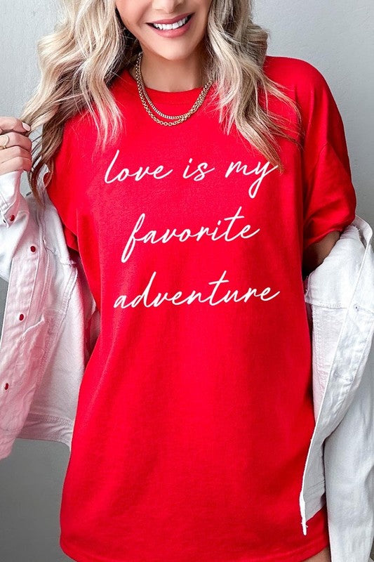 Love Is My Favorite Graphic Heavy Cotton Tee