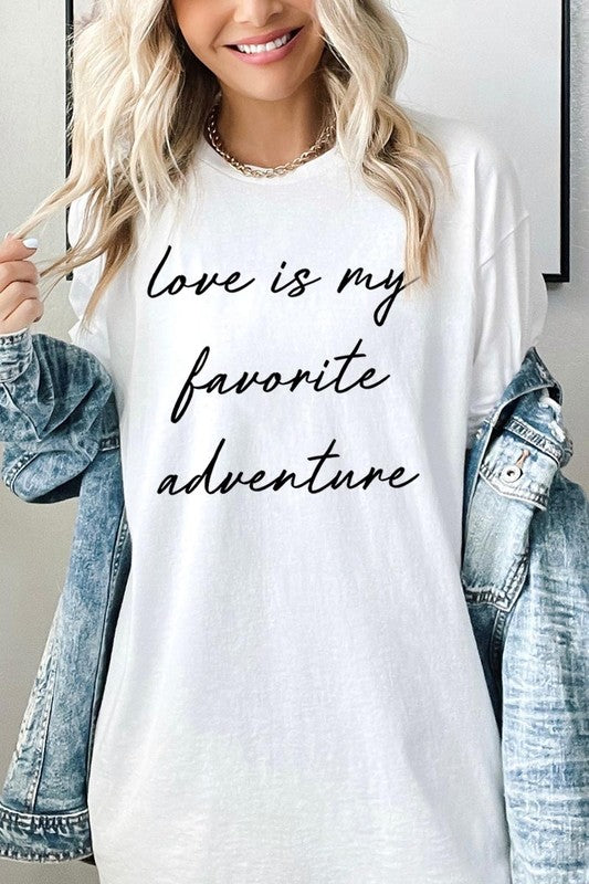 Love Is My Favorite Graphic Heavy Cotton Tee