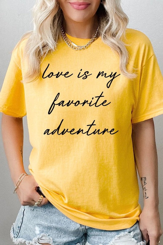 Love Is My Favorite Graphic Heavy Cotton Tee