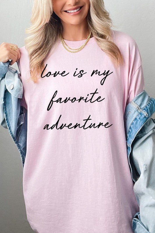 Love Is My Favorite Graphic Heavy Cotton Tee