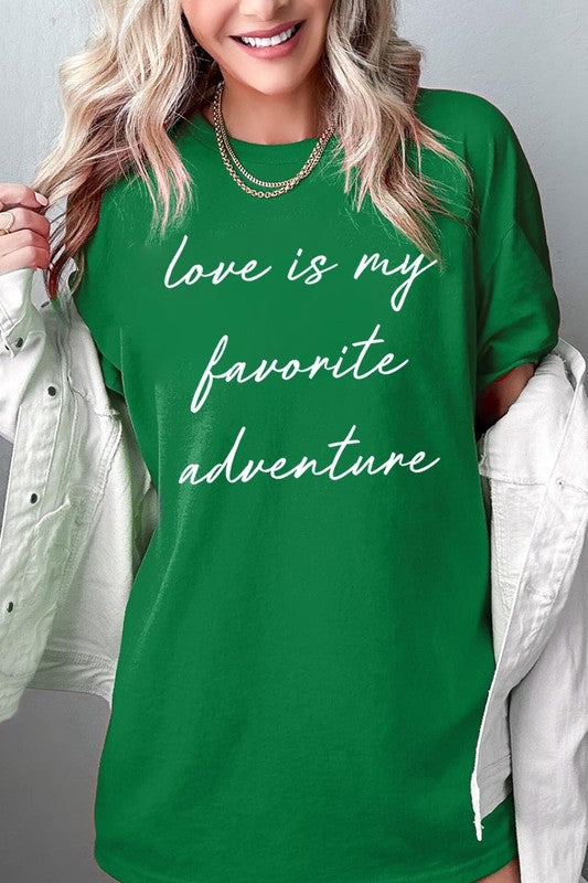 Love Is My Favorite Graphic Heavy Cotton Tee