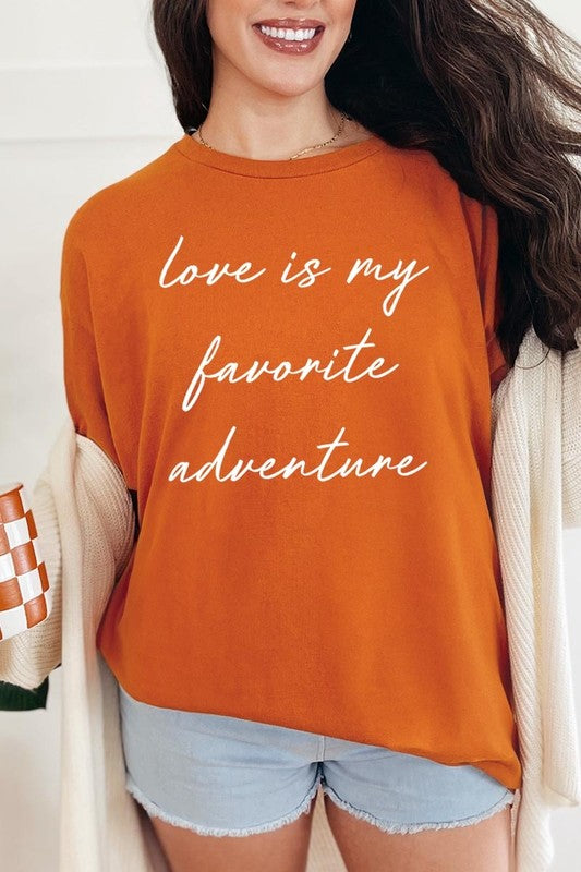 Love Is My Favorite Graphic Heavy Cotton Tee