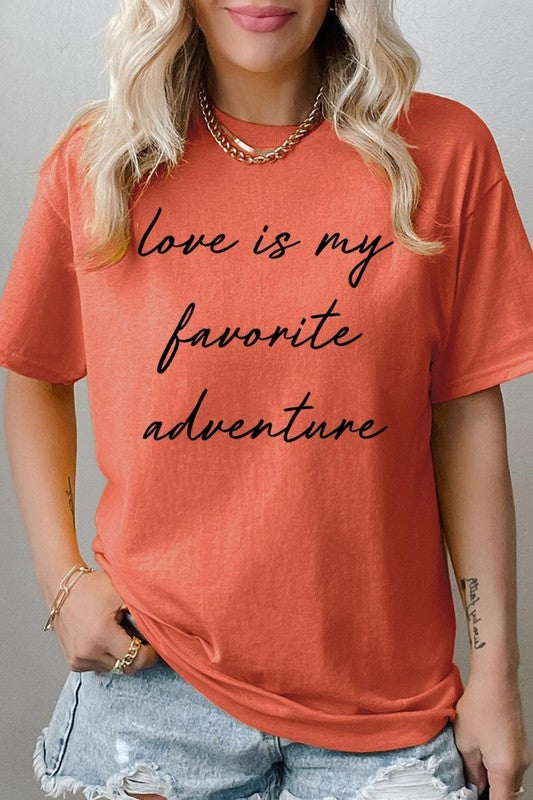 Love Is My Favorite Graphic Heavy Cotton Tee