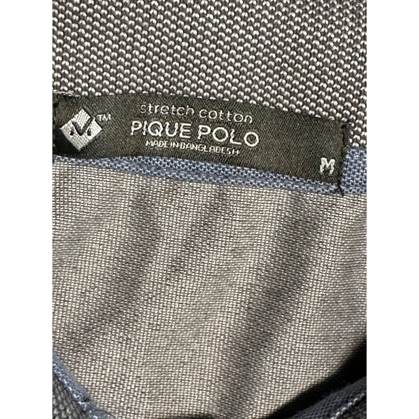 Pique Polo Size M Gray Polo