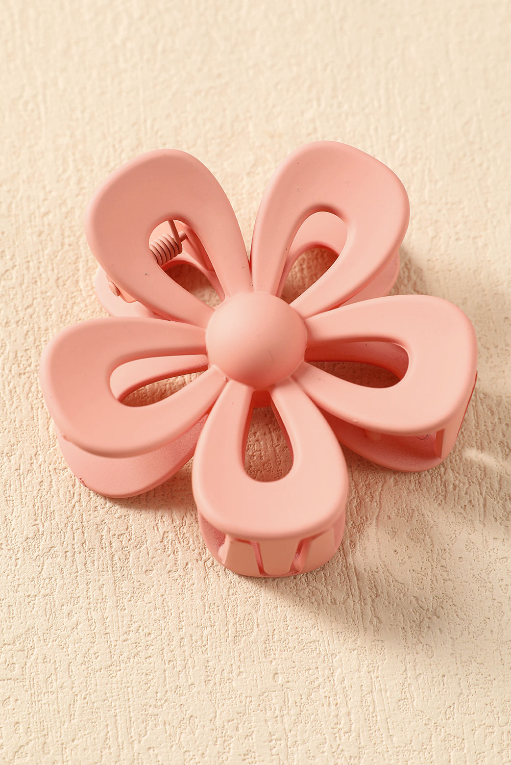 Beige Sweet Hollowed Flower Shape Claw Clip