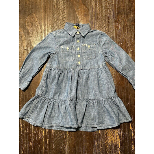 Ralph Lauren Long Sleeve Denim Dress Size 2T