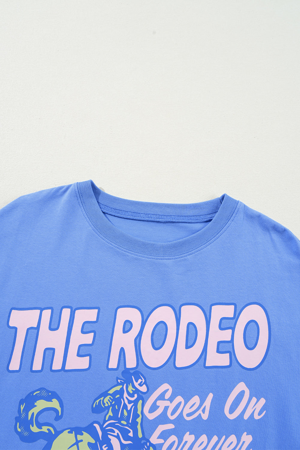 Sky Blue Rodeo Letter Graphic Tee