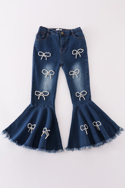 Medium Blue Pearl Denim Jeans