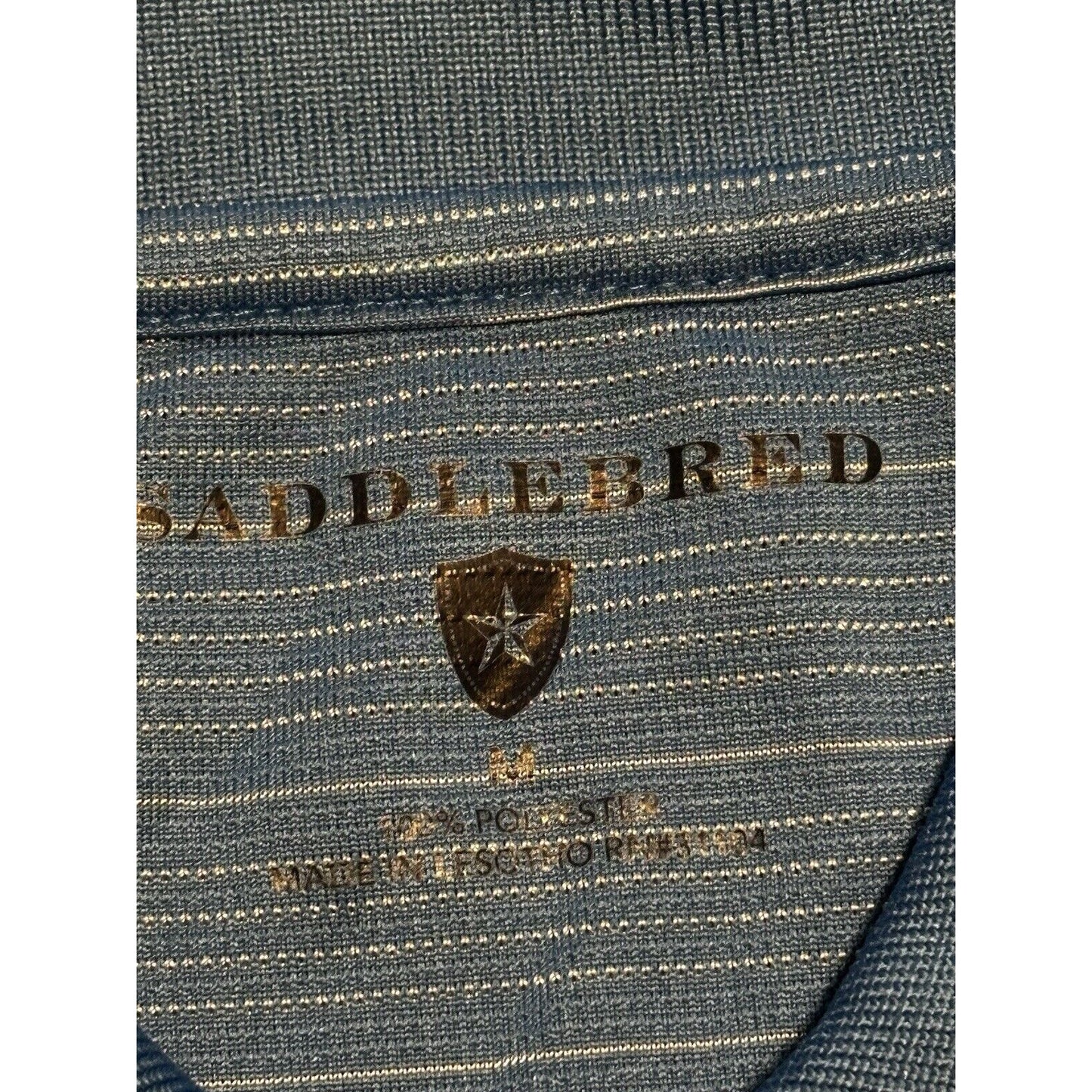 Saddlebred Blue Collard Shirt Size M