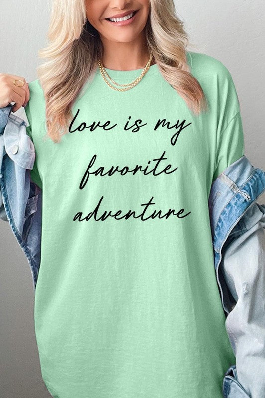 Love Is My Favorite Graphic Plus Heavy Cotton Tee