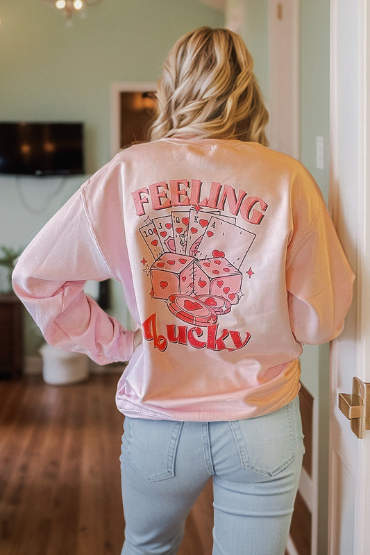 Feelin Lucky Cards Sweatshirt