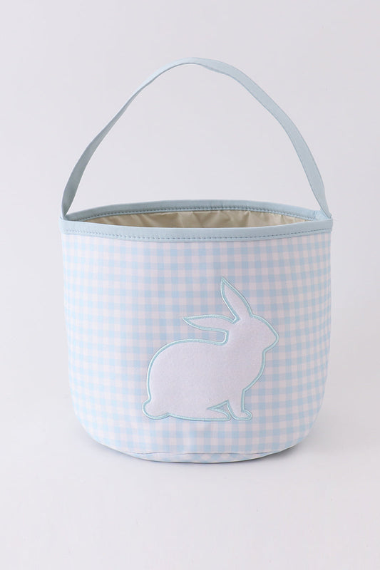 Blue Easter Bunny Applique Bucket