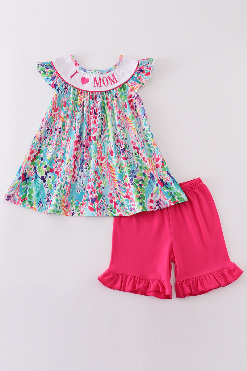 Confetti Bloom I Love Nom Embroidery Girl Set