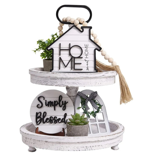 Farmhouse Tiered Tray Set