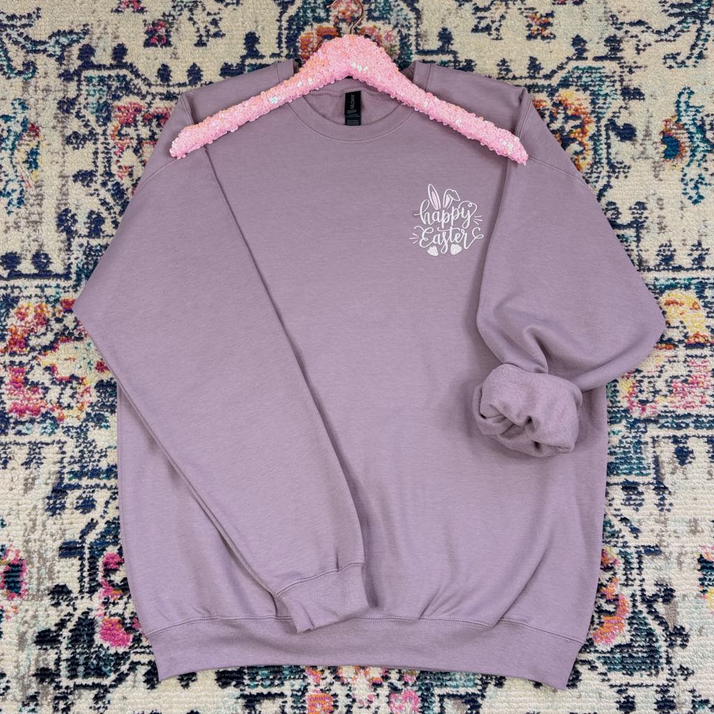 Happy Easter Embroidered Sweatshirt