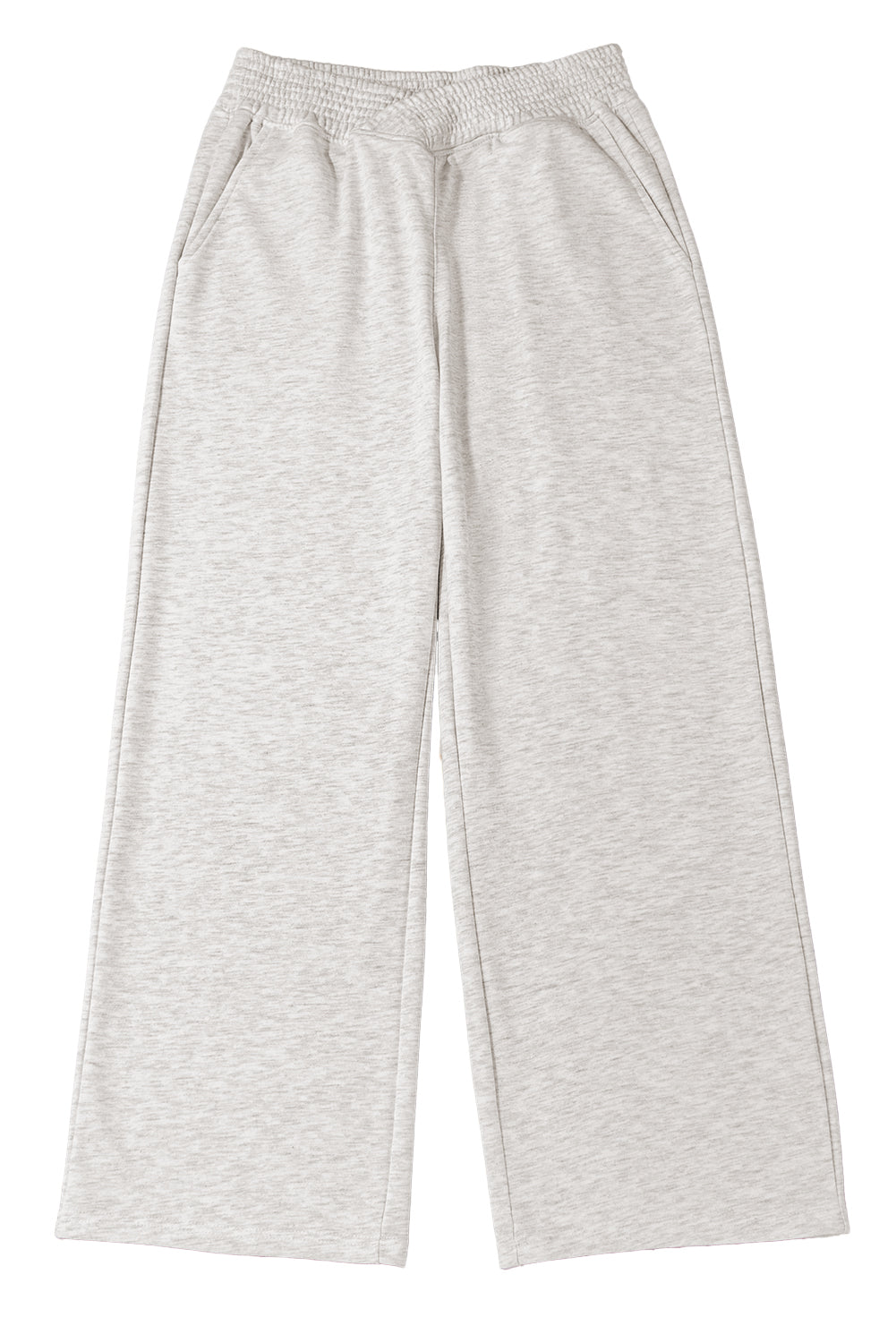 Light Grey Cross-Waist Wide Leg Lounge Pants