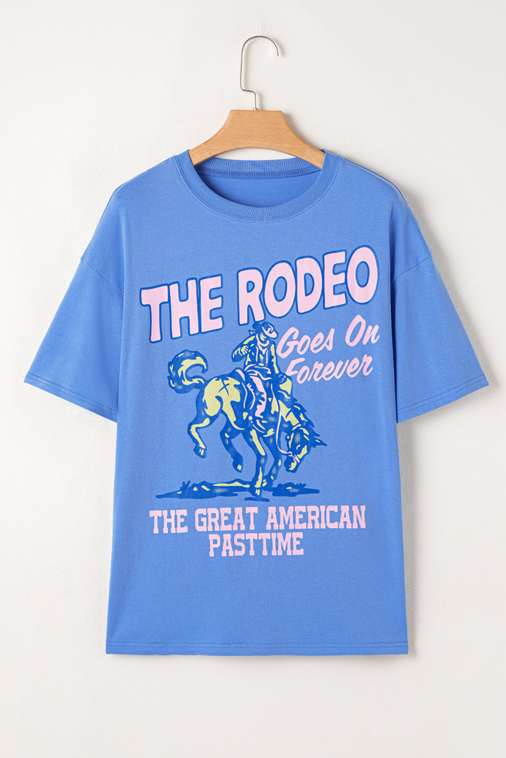 Sky Blue Rodeo Letter Graphic Tee