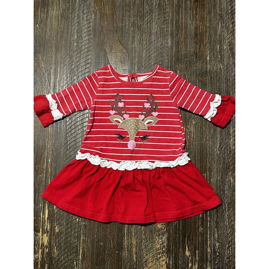 Little Lass Christmas Blouse Size 24 Months